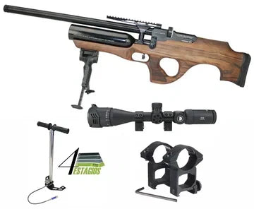 Carabina PCP Kral Ekinoks Semi-Auto 5,5mm + Bomba 4 Estágios + Luneta 4-16x42