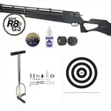 Carabina de Pressão PCP Rossi R8 G3 Black STD 5,5mm 8 Tiros 350 m/s + Bomba + Alvos