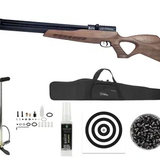 Carabina de Pressão PCP Airacuda 6.35mm Big Bore JTS FXR + Bomba + Capa + Alvos + Chumbinho + Kamuff