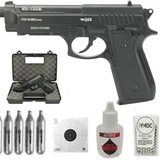 Pistola de Pressão Gás Co2 PT92 4,5mm Power 3 Joules QGK Kit