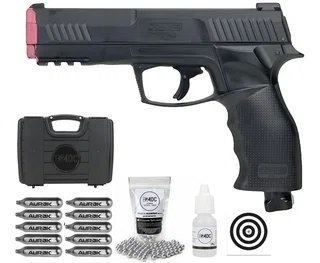 Pistola de Pressão CO2 HDP T4E P320 Defense Gen2 Cal .50 LTL Umarex + Case + Esferas + Alvos + Óleo de Silicone + 10 CO2