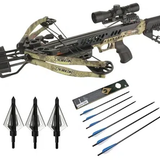 Besta/Balestra Composta Quick Strike 185 Lbs + Luneta 4x32 + 3 Flechas de Fibra de Carbono 20" + Ponteiras para Caça