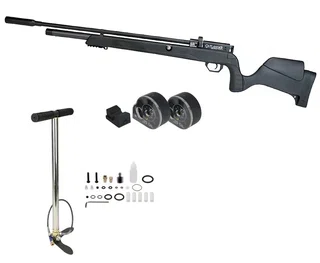 Carabina de Pressão PCP Outlander Black 6,35mm Alto Fluxo 1100 FPS Rossi + Bomba