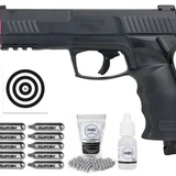 Pistola de Pressão CO2 HDP T4E P320 Defense Gen2 Cal .50 LTL Umarex + Esferas + Alvos + Óleo de Silicone + 10 CO2