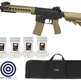 Rifle Airsoft AR15 Neptune 10" Short Tan ET Keymod + Capa + BBs
