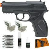 Pistola de Pressão CO2 C11 Esferas de Aço 6mm + Tapete + CO2 + BBs + Kamuff + Óleo