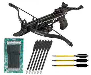 Besta Balestra MK-TCS1 BK Alligator 80 Libras Black + 12 Flechas Mankung