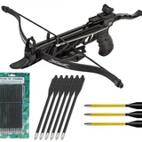 Besta Balestra MK-TCS1 BK Alligator 80 Libras Black + 12 Flechas Mankung