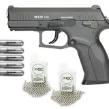 Pistola de Pressão Co2 Blowback CZ300 W129 Wingun 4,5mm + Munição + Co2