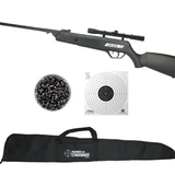 Carabina de Pressão CBC Jade New 4,5mm + Luneta 4x20 + Chumbinho + Capa + Alvos