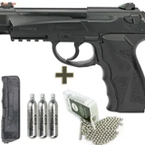 Pistola de Pressão Gas CO2 C12 Polímero Esferas Aço 4,5mm Win Gun Rossi + CO2 + BBs