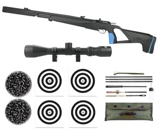 Carabina PCP Stoeger XM1 S4 Supressor 5,5mm + Luneta 3-9x40 + Kit de Limpeza + Chumbos + Alvos