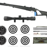 Carabina PCP Stoeger XM1 S4 Supressor 5,5mm + Luneta 3-9x40 + Kit de Limpeza + Chumbos + Alvos