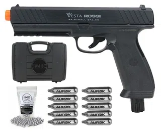 Pistola CO2 Rossi Vesta 50 Home Defense PDW50 RAM LTL 16 Joules + CO2 + Esferas + Maleta/Case