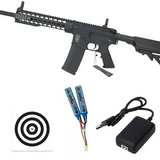 Rifle de Airsoft AEG M4 SA-F02 Black Flex Key Mod 10" Specna Arms + Bateria + Carregador