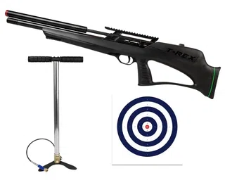 Carabina PCP Rossi T-Rex Bull Pup 6,35mm Big Bore Rossi + Bomba + Alvos