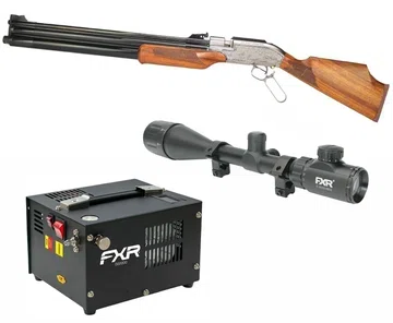 Rifle Sumatra 500 Under Lever Action 5,5mm + Luneta 6-24x50 + Compressor Portátil Trivolt Compact